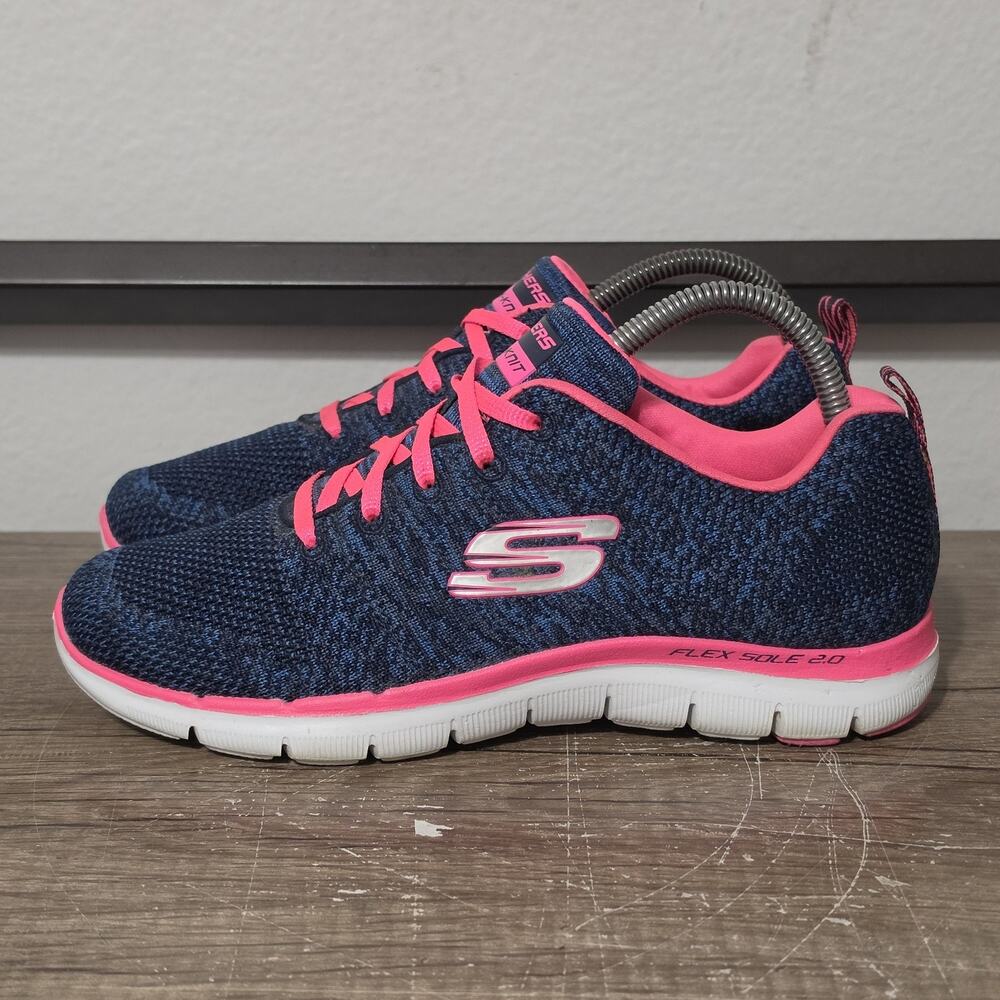 Skechers Flex Appeal 2.0 High Energy Women's Athletic Shoes Sneakers Size 8 Blue